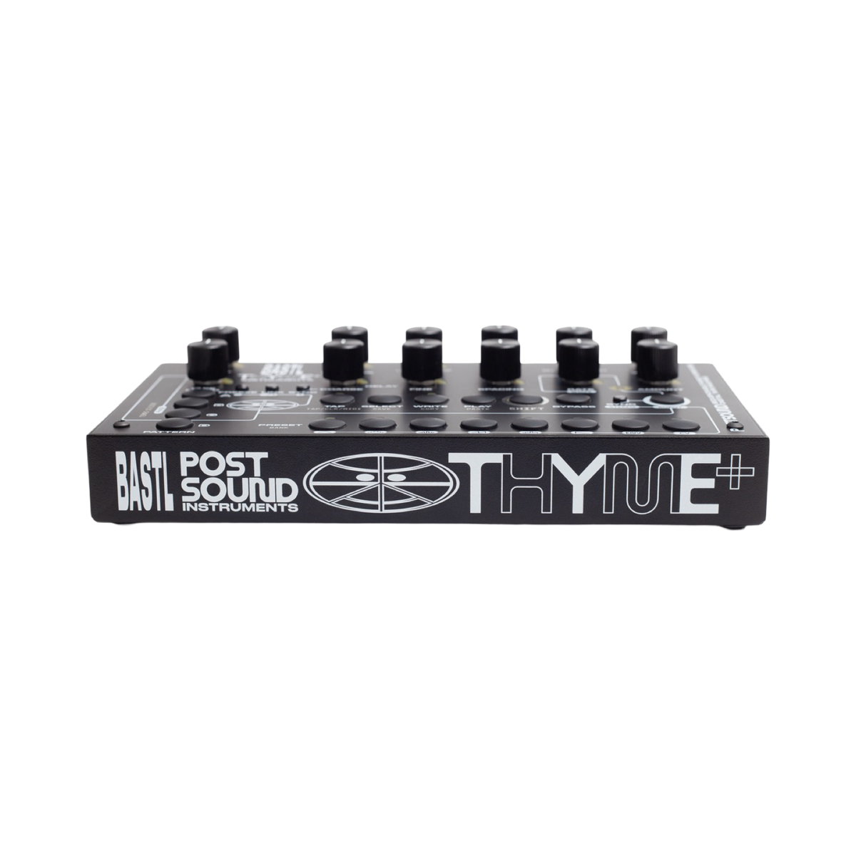 Bastl Thyme+ front edge with Bastl Post Sound logo