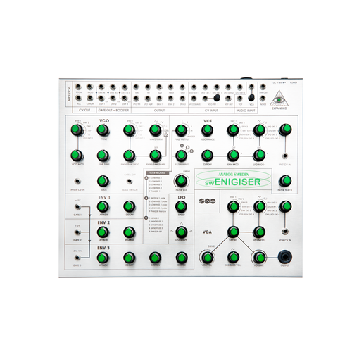 Synthétiseur analogique semi-modulaire swEnigiser, façade