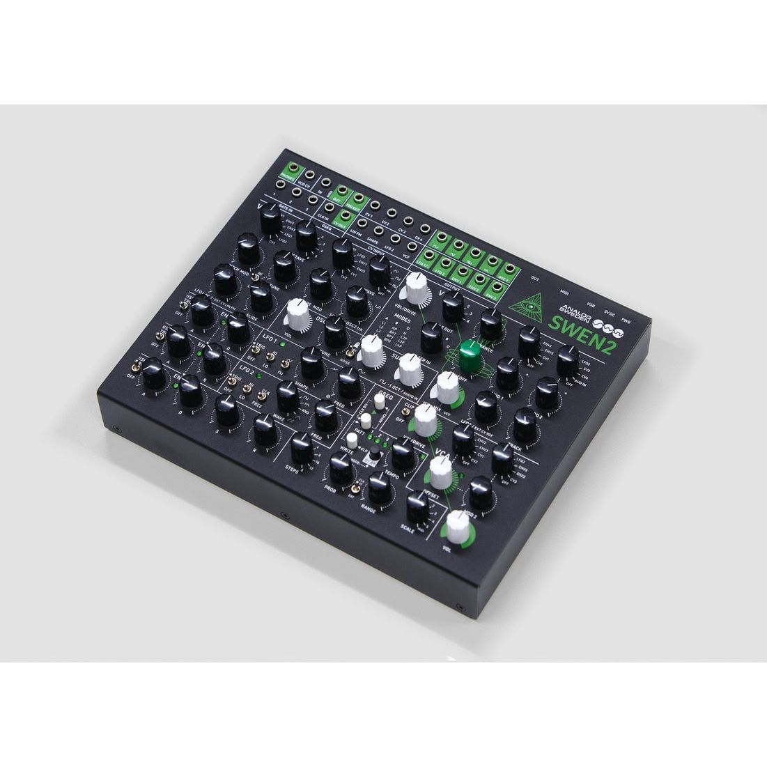 SWEN2 analog synthesizer angled view
