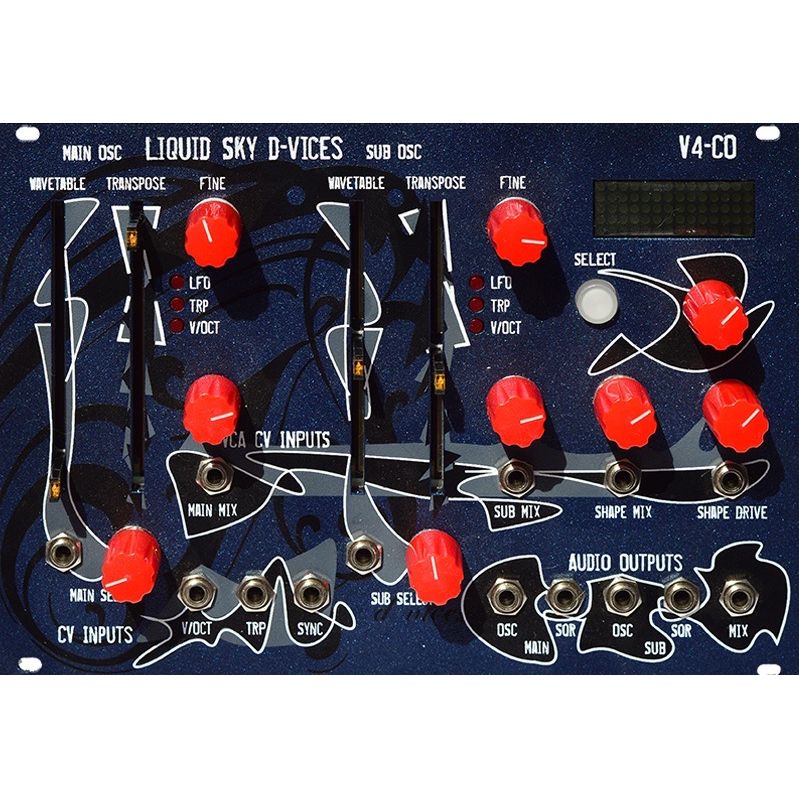 Liquid Sky d-vices V4CO dual wavetable oscillator Eurorack module